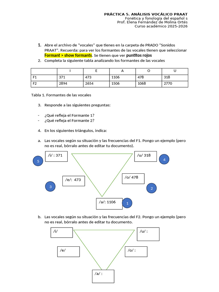 Practica 5 | PDF | Vocal | Lingüística