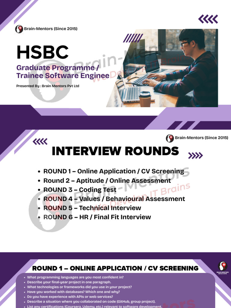 HSBC Graduate Programme Interview Guide | PDF | Internet Protocol Suite ...