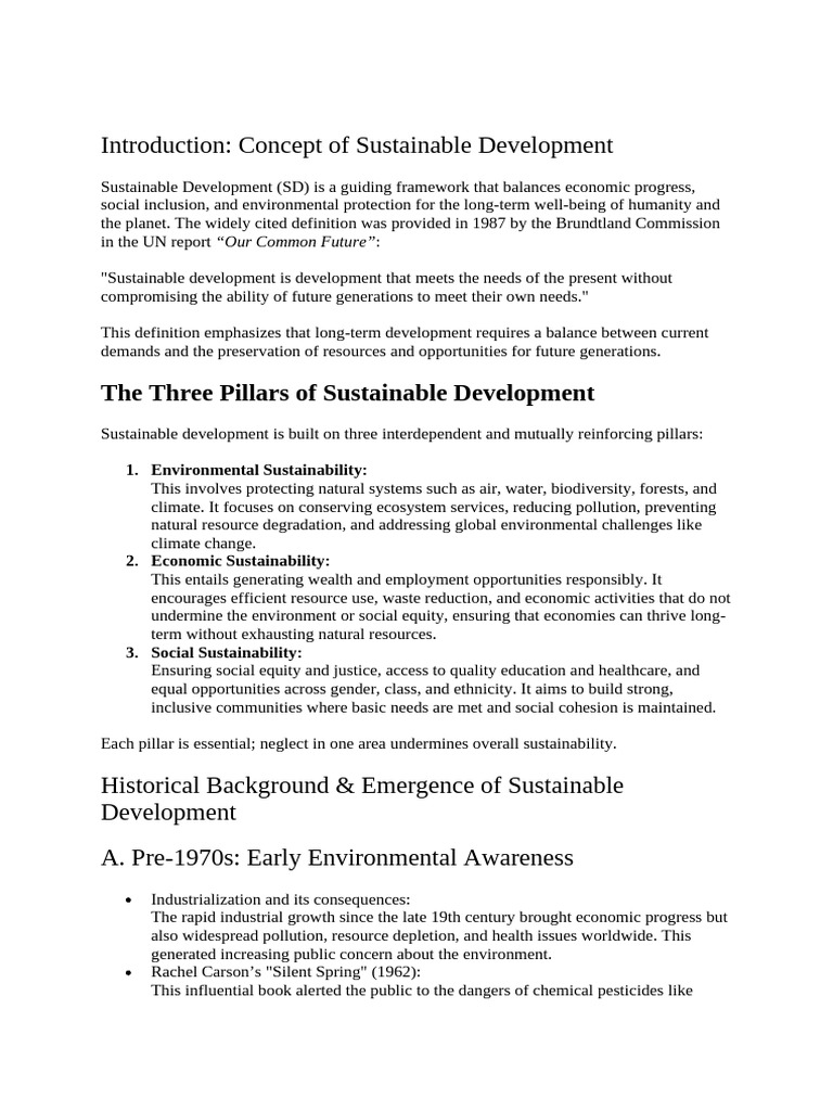 Understanding Sustainable Development Framework | PDF | Sustainability ...