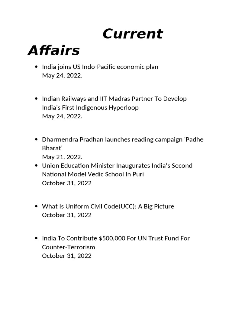 India’s Recent Key Developments 2022 | PDF
