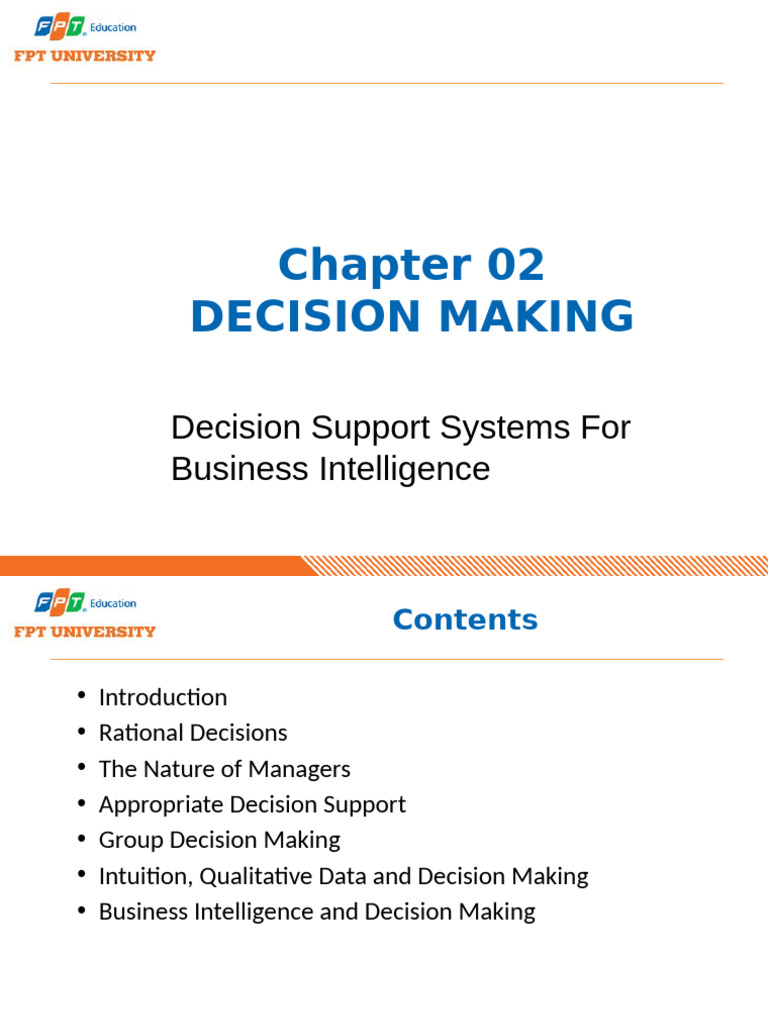 Decision Support Systems in Business | PDF | Rationality | Decision Making