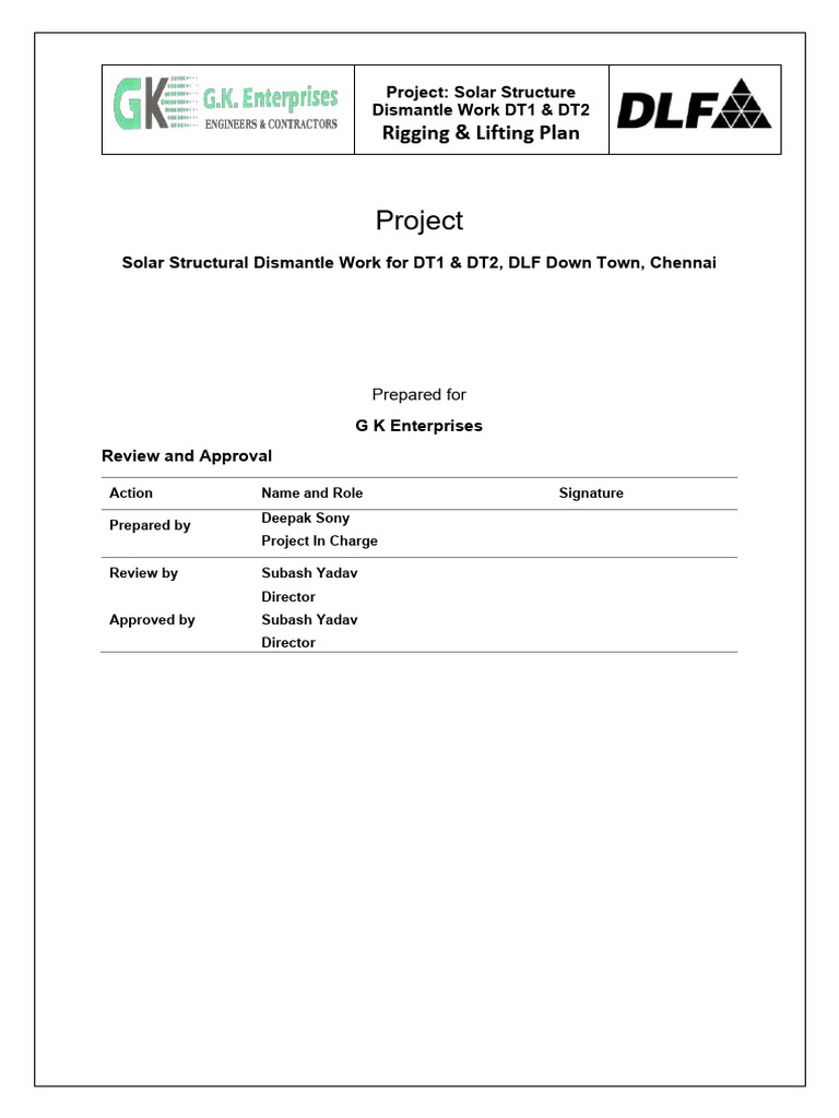 Solar Structure Dismantle Plan DT1 & DT2 | PDF | Crane (Machine)