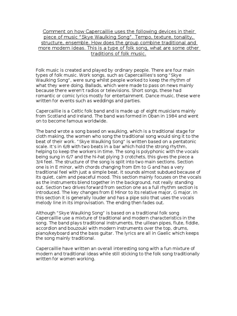 What is folk music image