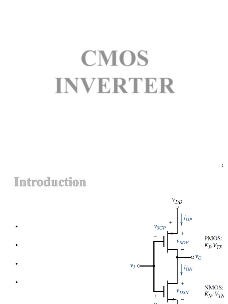 CMOS Inverter Design and Analysis Guide | PDF | Cmos | Mosfet