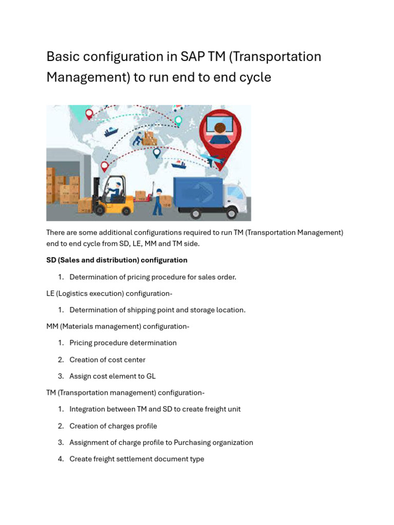 SAP TM Configuration Guide Overview | PDF