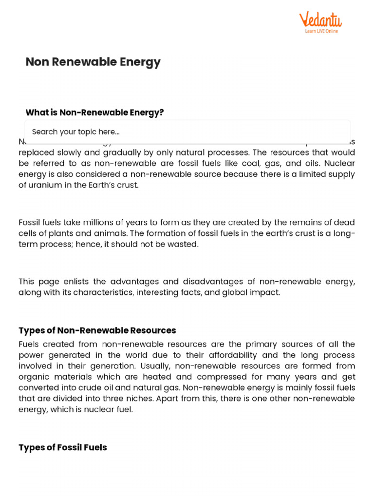 Non Renewable Energy | PDF
