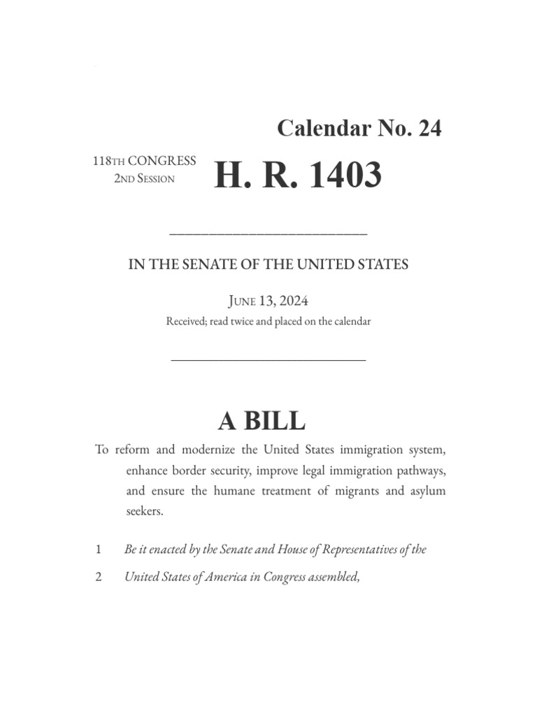 Immigration Reform and Border Security Act | PDF | United States ...