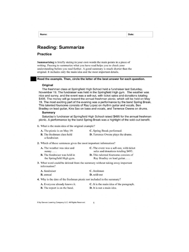 Worksheet 497832 | PDF