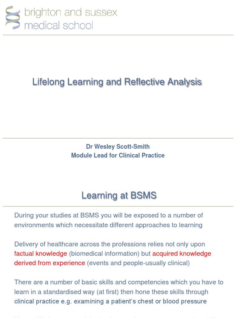 Lifelong Learning and Reflection | PDF | Reflective Practice | Heuristic