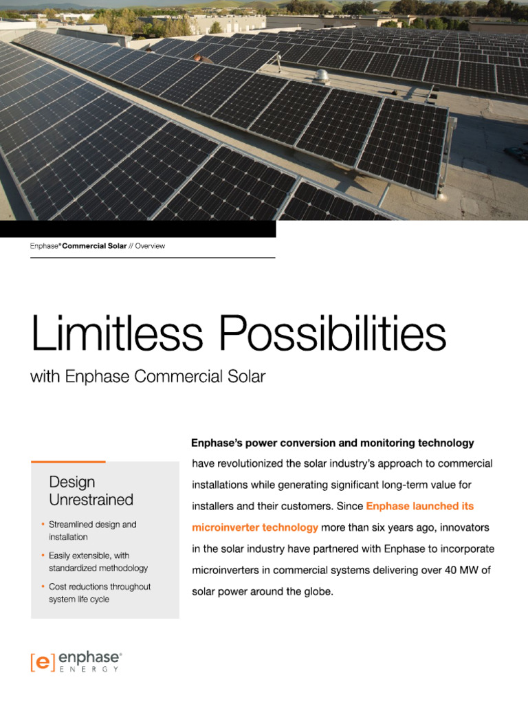 Enphase Commercial Solar Overview Brochure | PDF