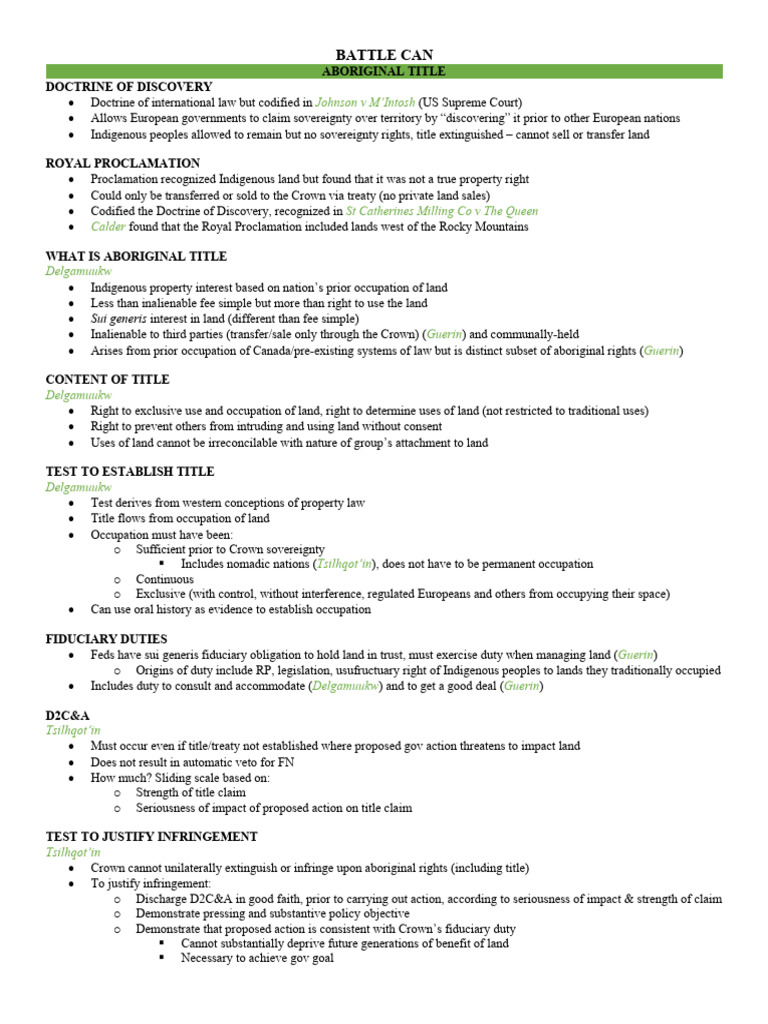 Understanding Aboriginal Title and Rights | PDF | Private Law | Justice