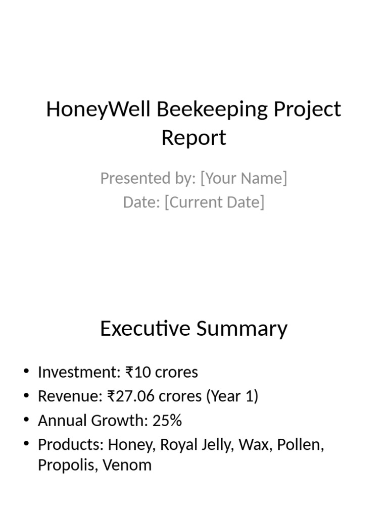 HoneyWell Beekeeping Project Report | PDF