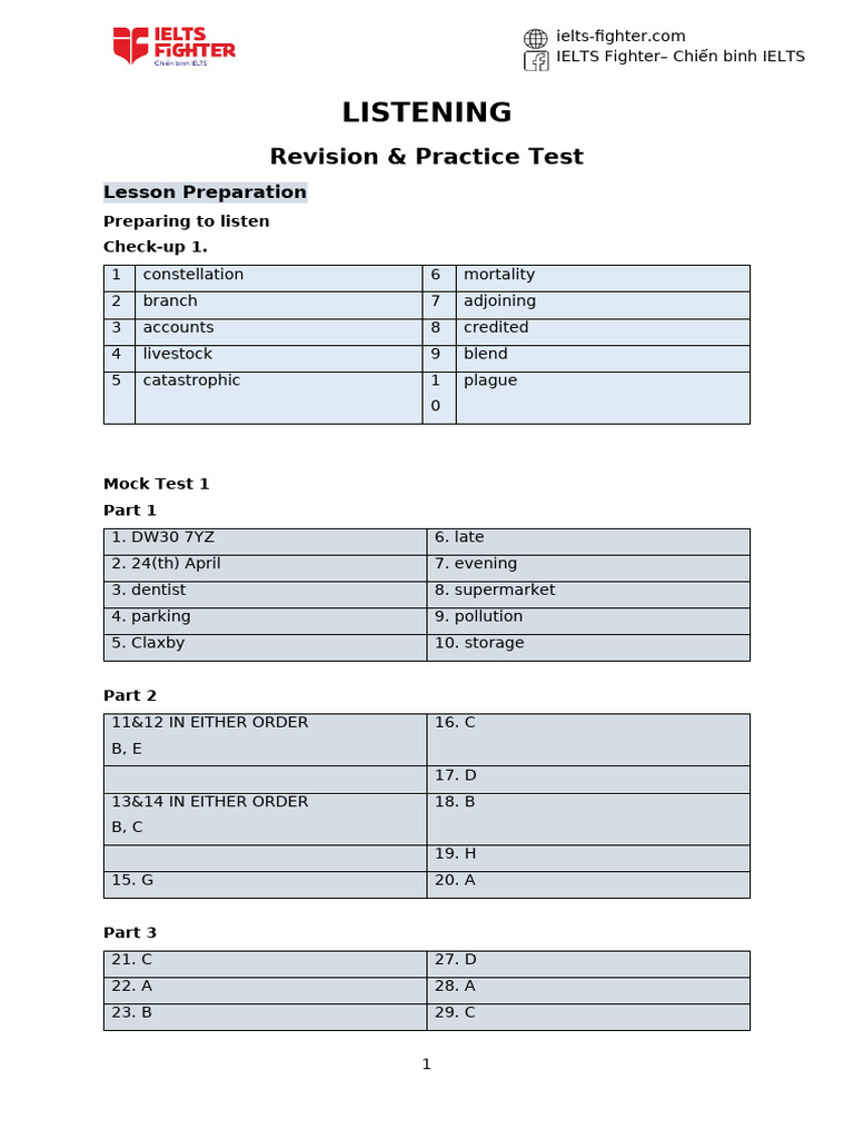 IELTS Listening Practice Test Guide | PDF | Soil | Topsoil