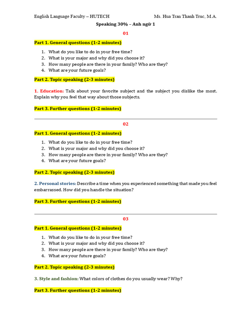 English Speaking Practice Questions | PDF | Chess Theory | Chess