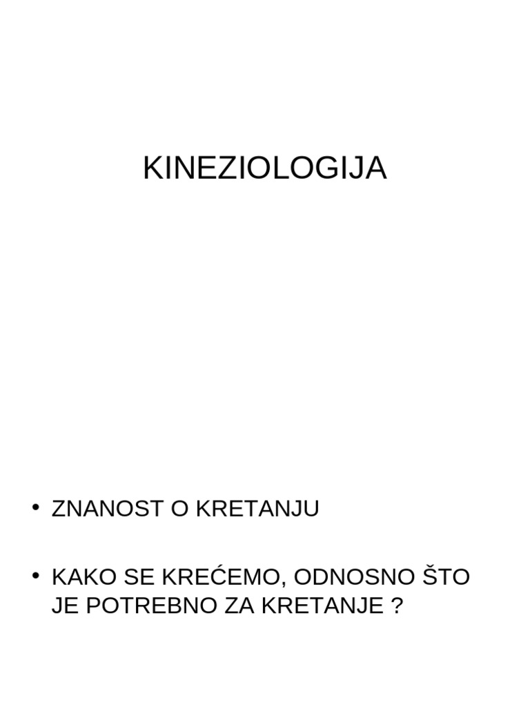 KINEZIOLOGIJA | PDF