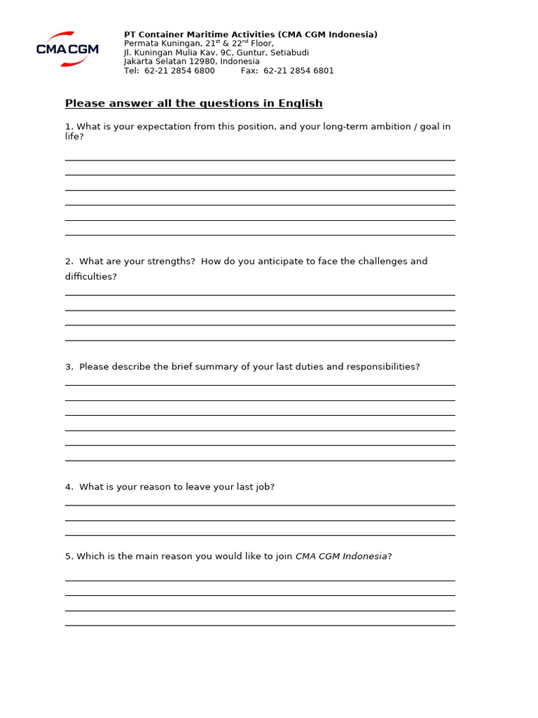 Written Test English | PDF