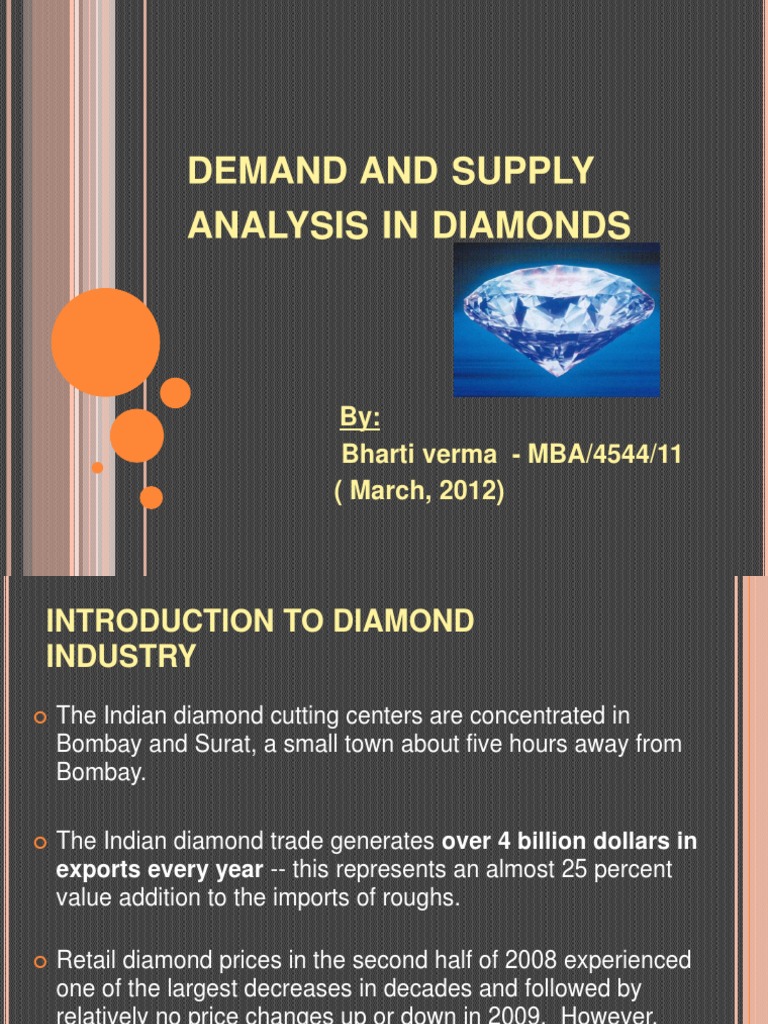 Demand and Supply Analysis in Diamonds | PDF | Diamond | Recession