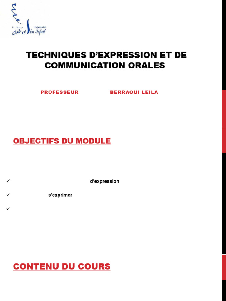 Techniques de Communication Orale Efficaces | PDF | Communication non ...