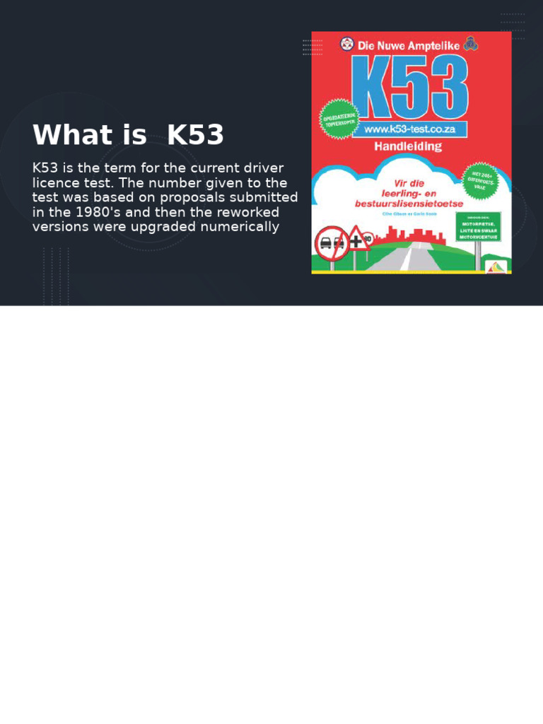 Understanding K53 Driver Licence Test | PDF