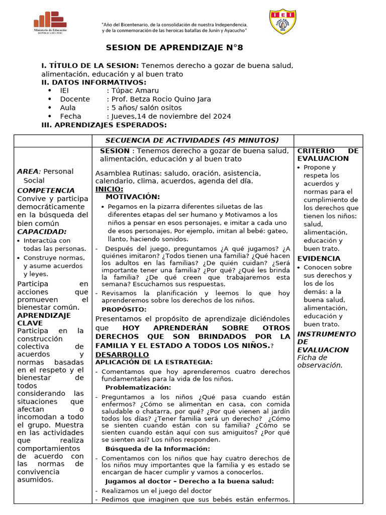 SESION Jueves 14 | PDF | Aprendizaje | Cognición