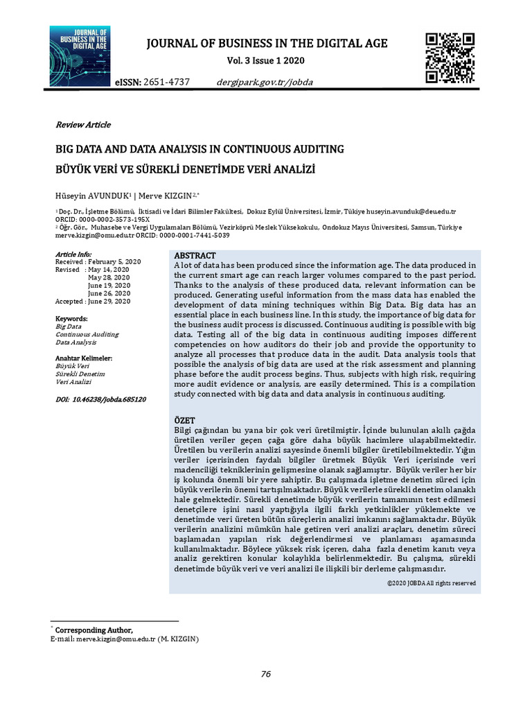Big Data and Data Analysis in Continuous | PDF