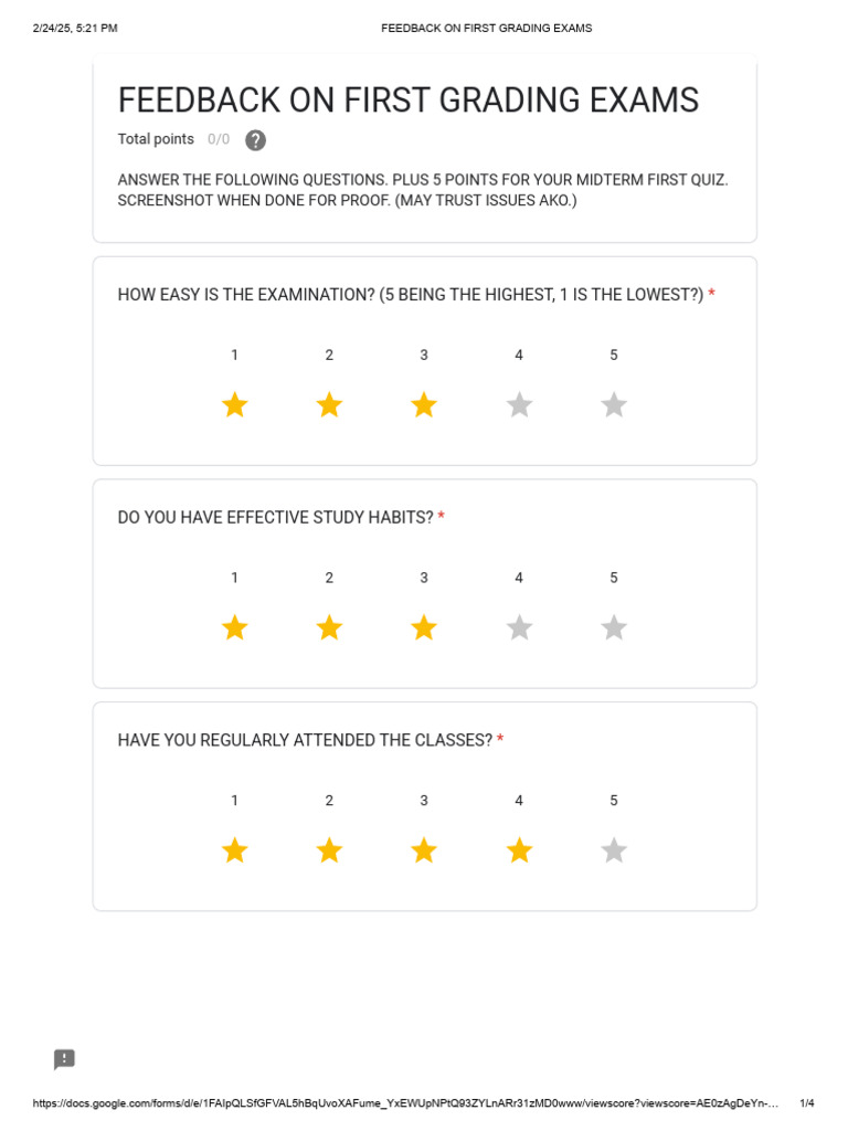 Feedback on First Grading Exams | PDF | Cognitive Science | Cognition