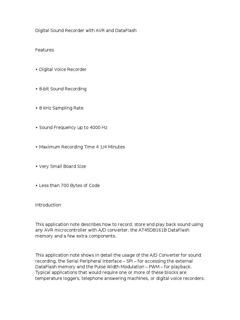 Voice Recorder | PDF
