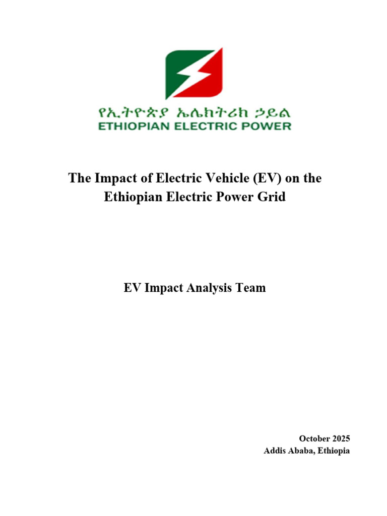 EVs and Ethiopia's Power Grid Impact | PDF | Electric Vehicle ...