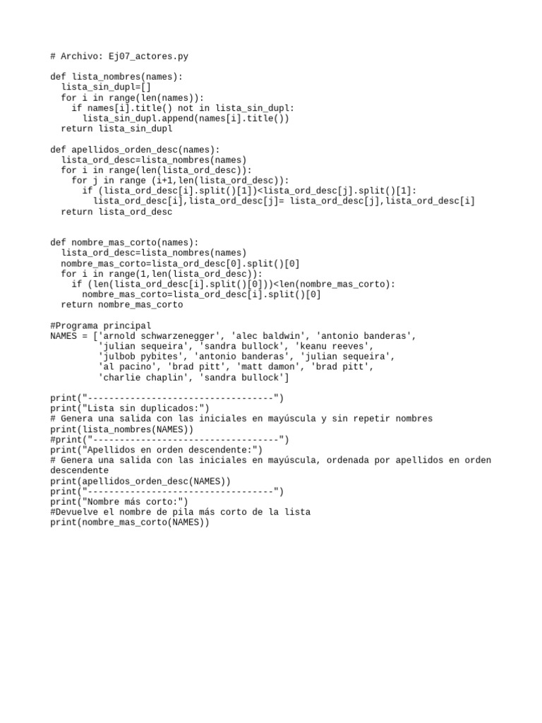 # Archivo Ej07 - Actores - Py | PDF