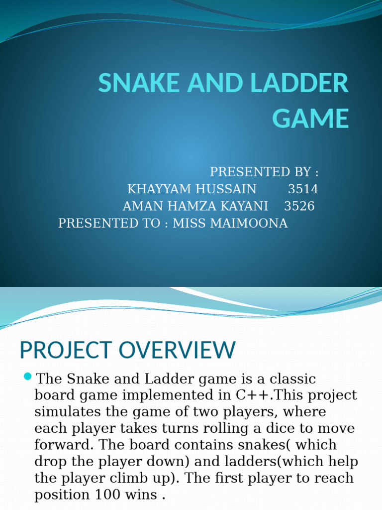 Snake and Ladder Game | PDF