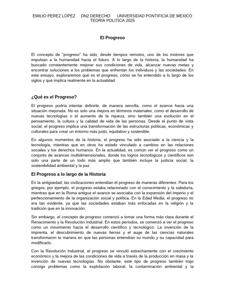El Progreso: Historia y Dimensiones Actuales | PDF | Sustentabilidad ...