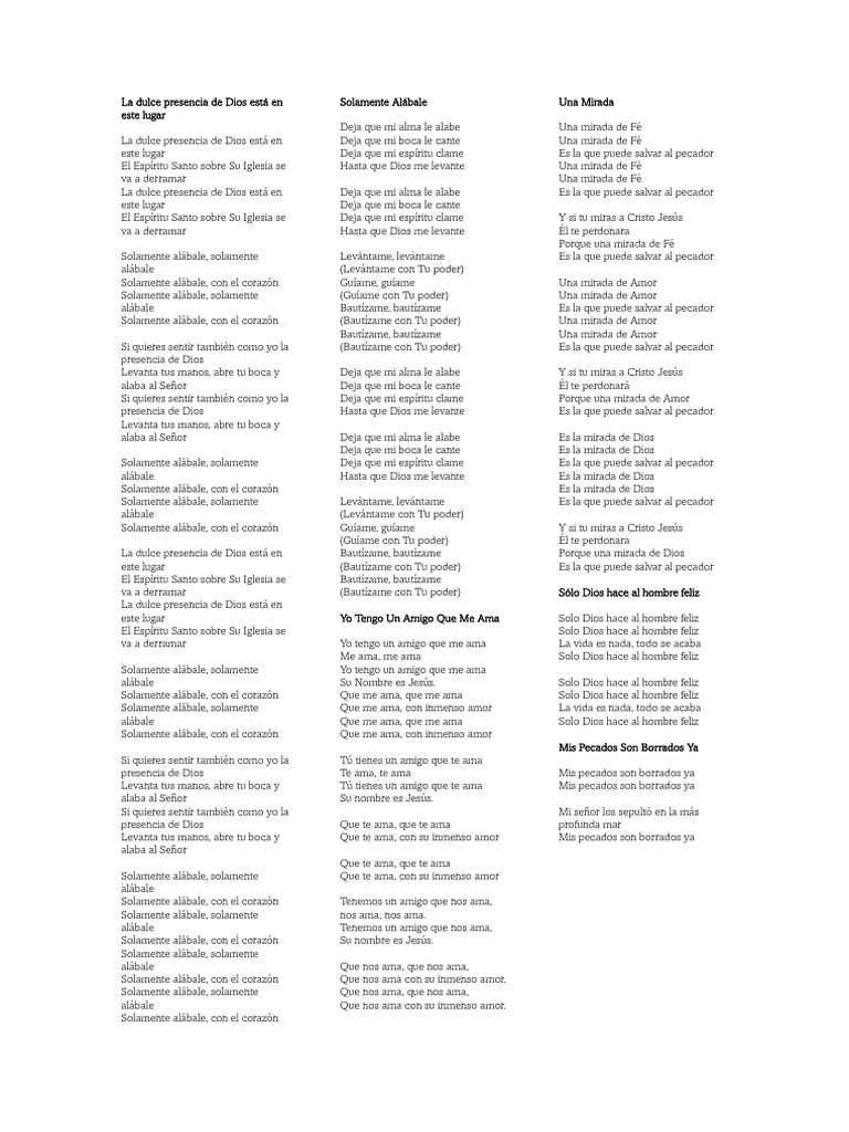 Popurri De Coritos Pdf Cristo Título Pecado