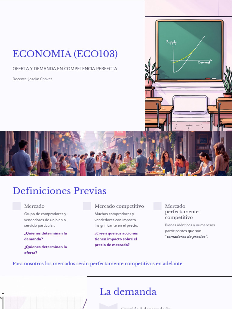 Oferta y Demanda en Competencia Perfecta | PDF | Oferta (economía ...