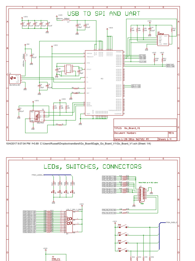 Go Board V1 Schematic Overview | PDF