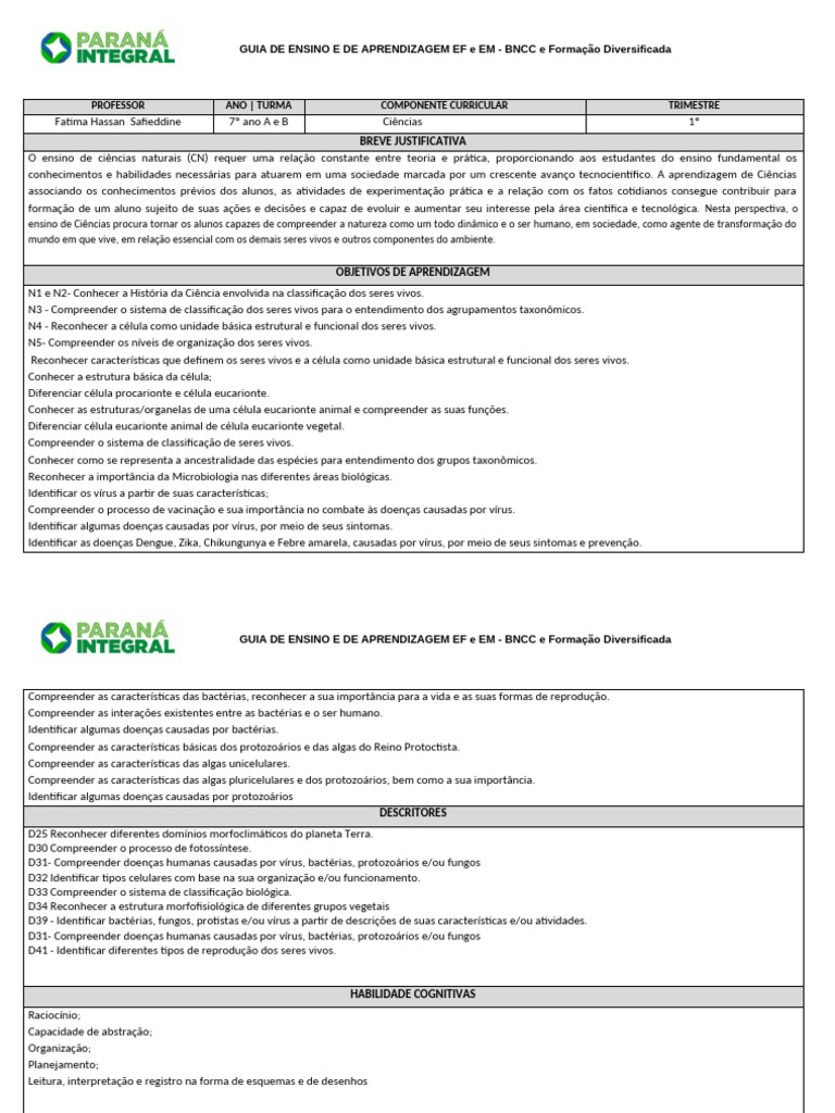 Ensino de Ciências: Guia para 7º Ano | PDF | Science | Aprendizado