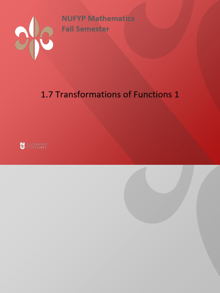 Function Transformations in Mathematics | PDF | Function (Mathematics ...