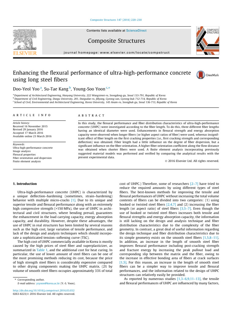 Enhancing UHPC Flexural Strength with Steel Fibers | PDF | Fracture ...