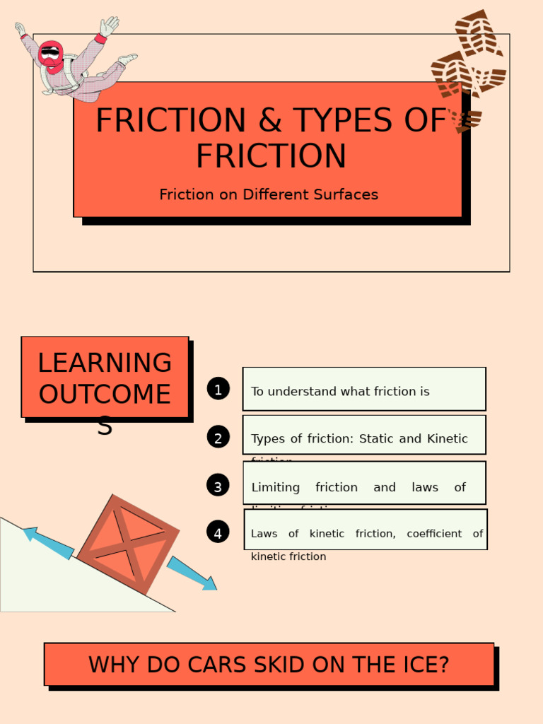 Friction Educational Presentation in Red Orange Lined Style | PDF ...