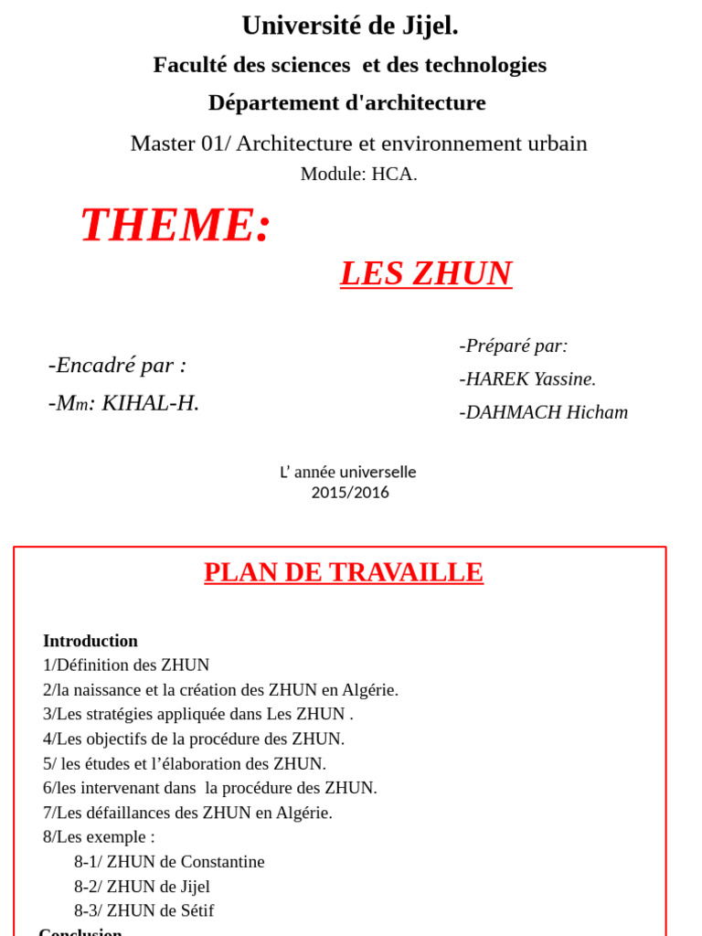 Les ZHUN en Algérie : enjeux et stratégies | PDF | Urbanisme | Logement