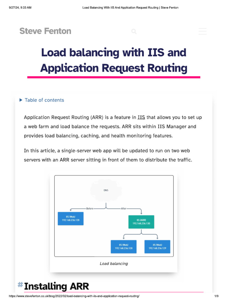 Iis Website Load Balancing... | PDF