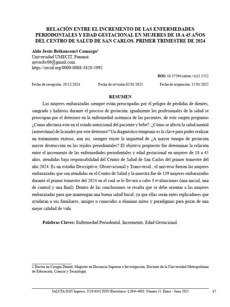 3 +relación+entre+el+incremento+de+las+enfermedades+periodontales+y ...