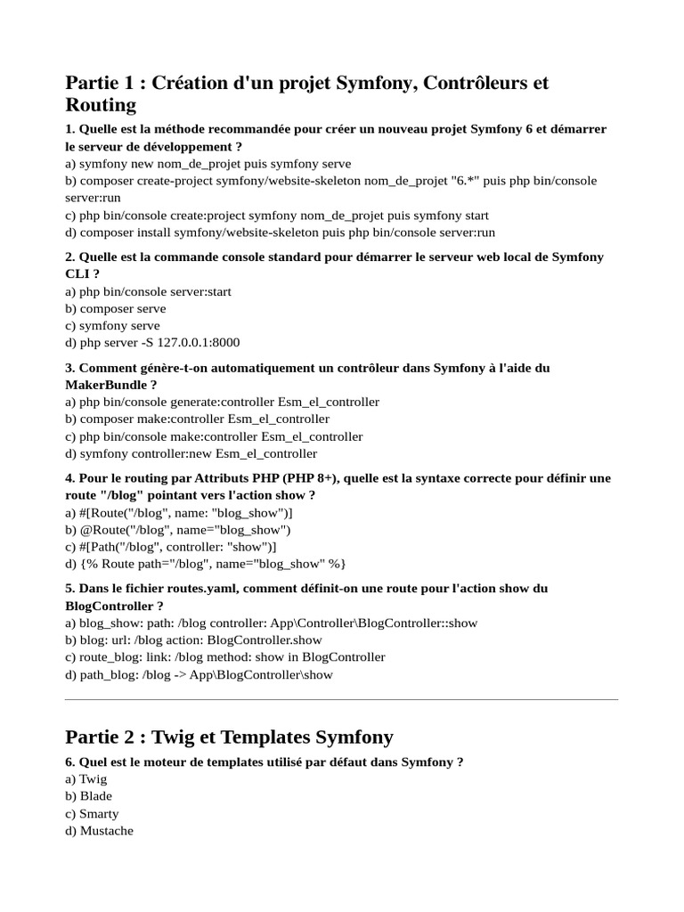 Guide complet sur Symfony 6 et Doctrine | PDF | PHP | Informatique