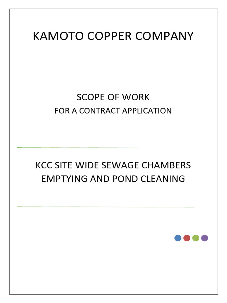 KCC Sewage Chamber Emptying Contract | PDF | Waste | Invoice