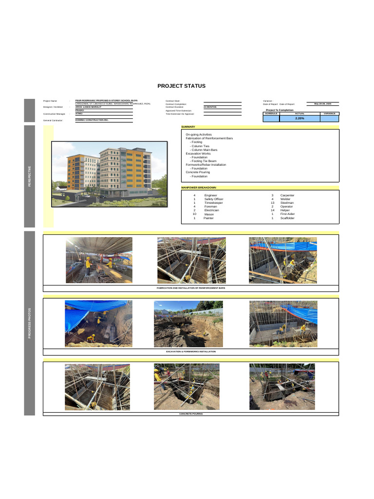 Rodriguez 8-Storey School Project Update | PDF | Building ...