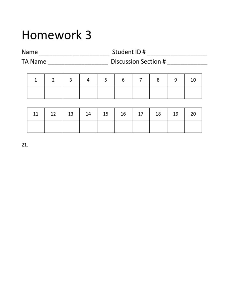 Ansheet Homework 3 | PDF