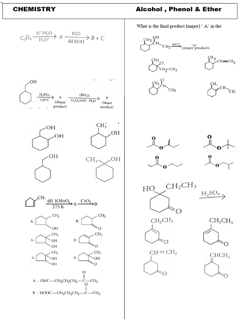 12TH Micro 25 Chem 17.09.25 | PDF | Chemical Reactions | Organic Chemistry