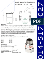 Altecnic Series 534 Flow Limiter MBSP X FBSP - 12 Litre Per Minute - Red Cartridge