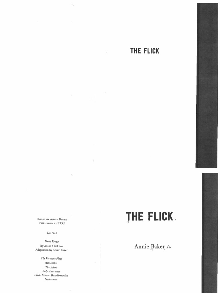 Flick, The Annie Baker PDF