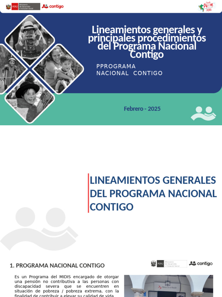 Lineamientos Programa Nacional Contigo 2025 | PDF | Pensión