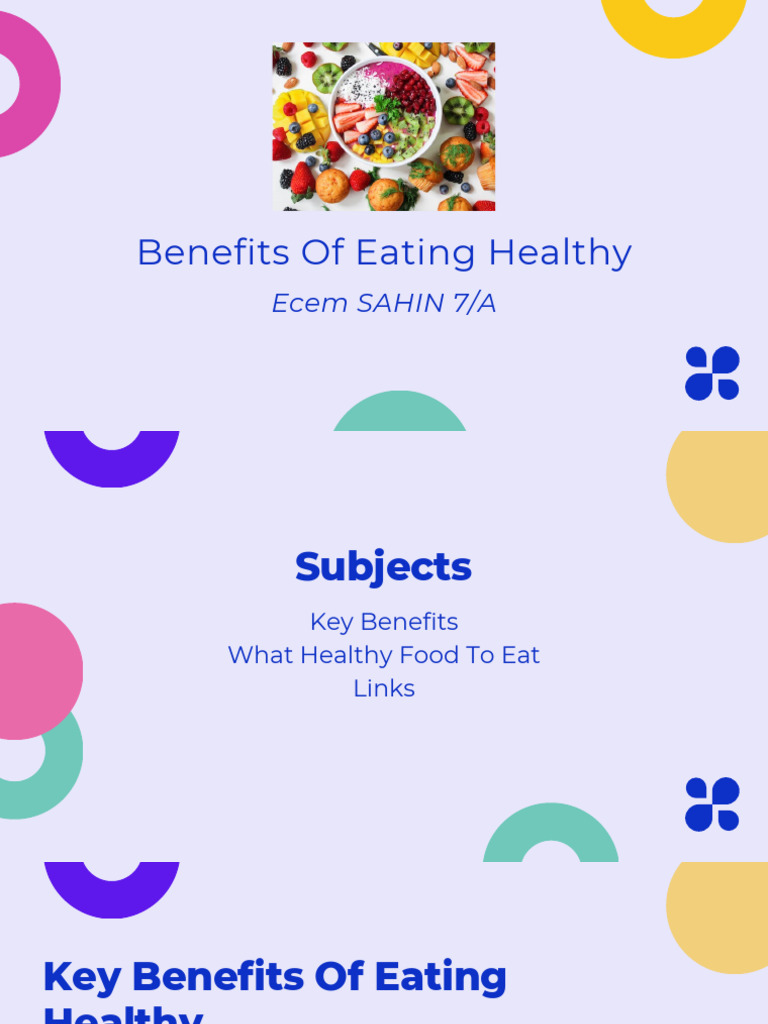 Benefits of Eating Healthy | PDF